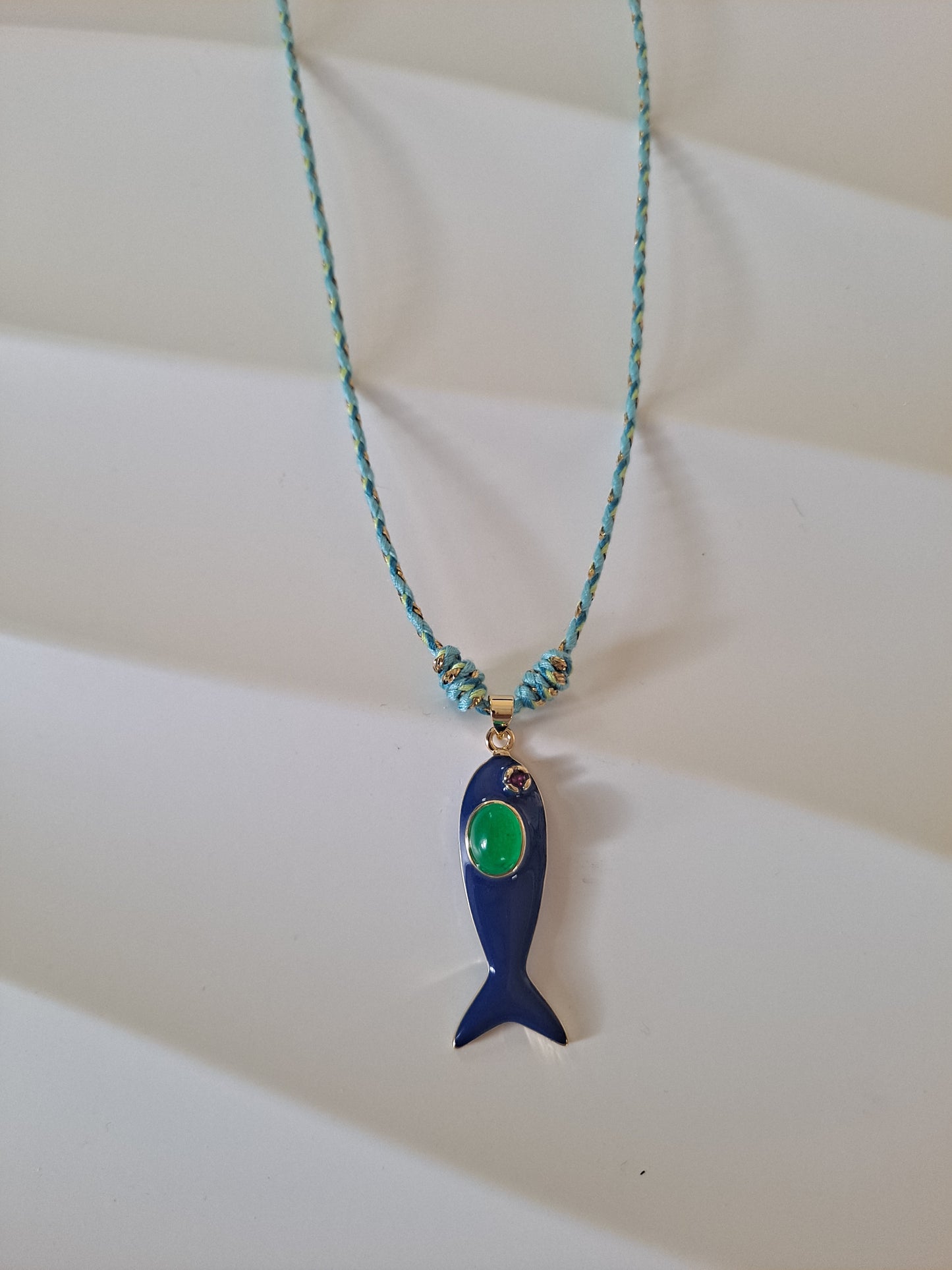 Blue Fish Necklace
