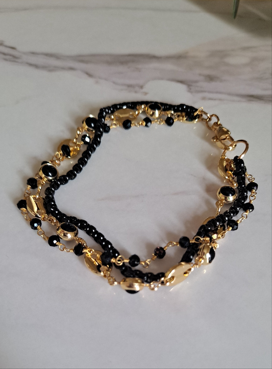 Black and Gold Bracelet