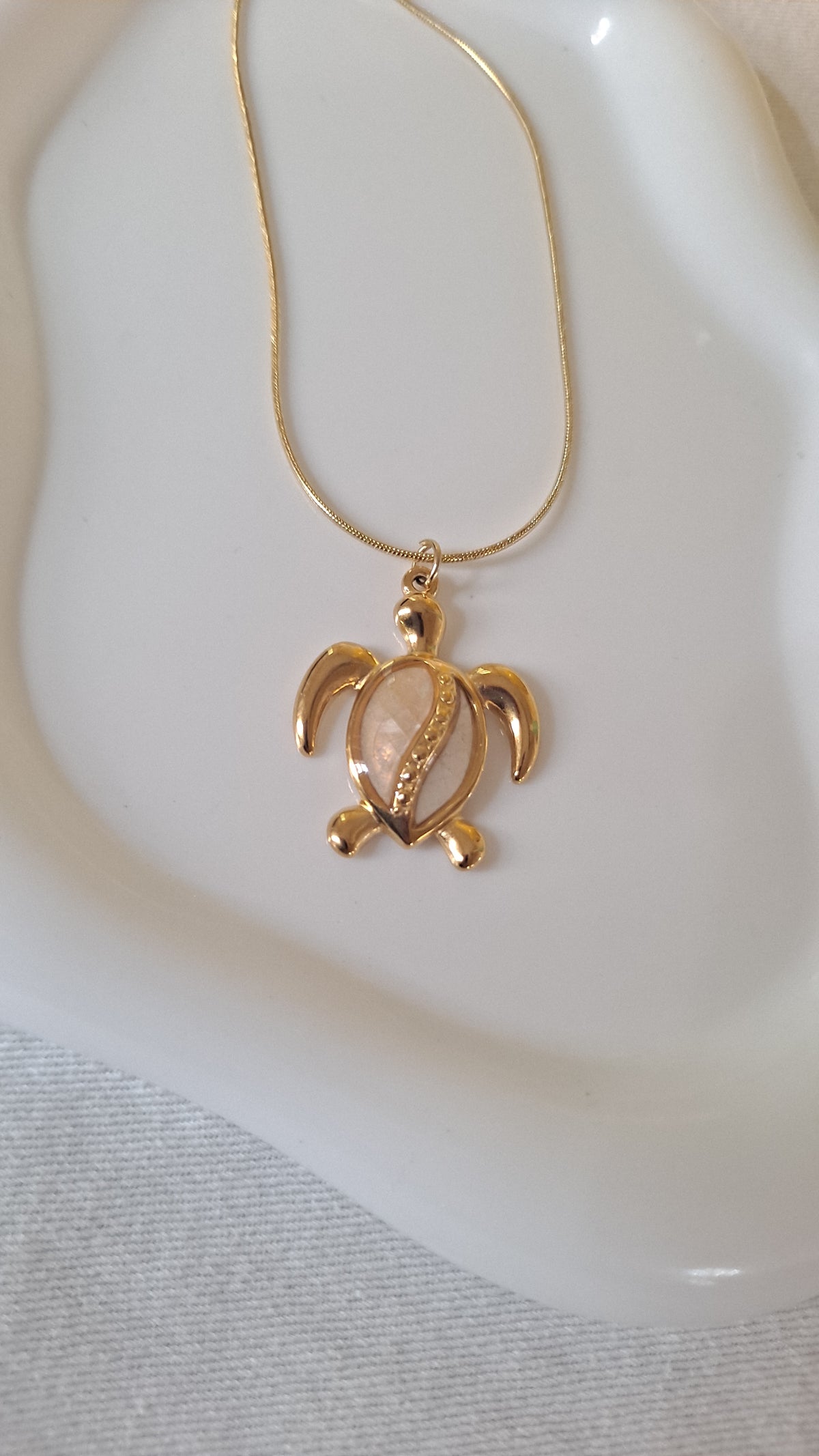 Delicada cadena con tortuga 