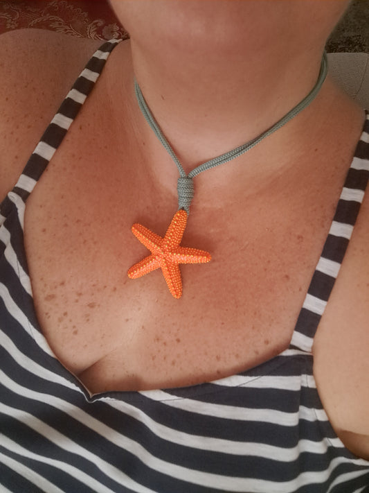 Orange Star Necklace