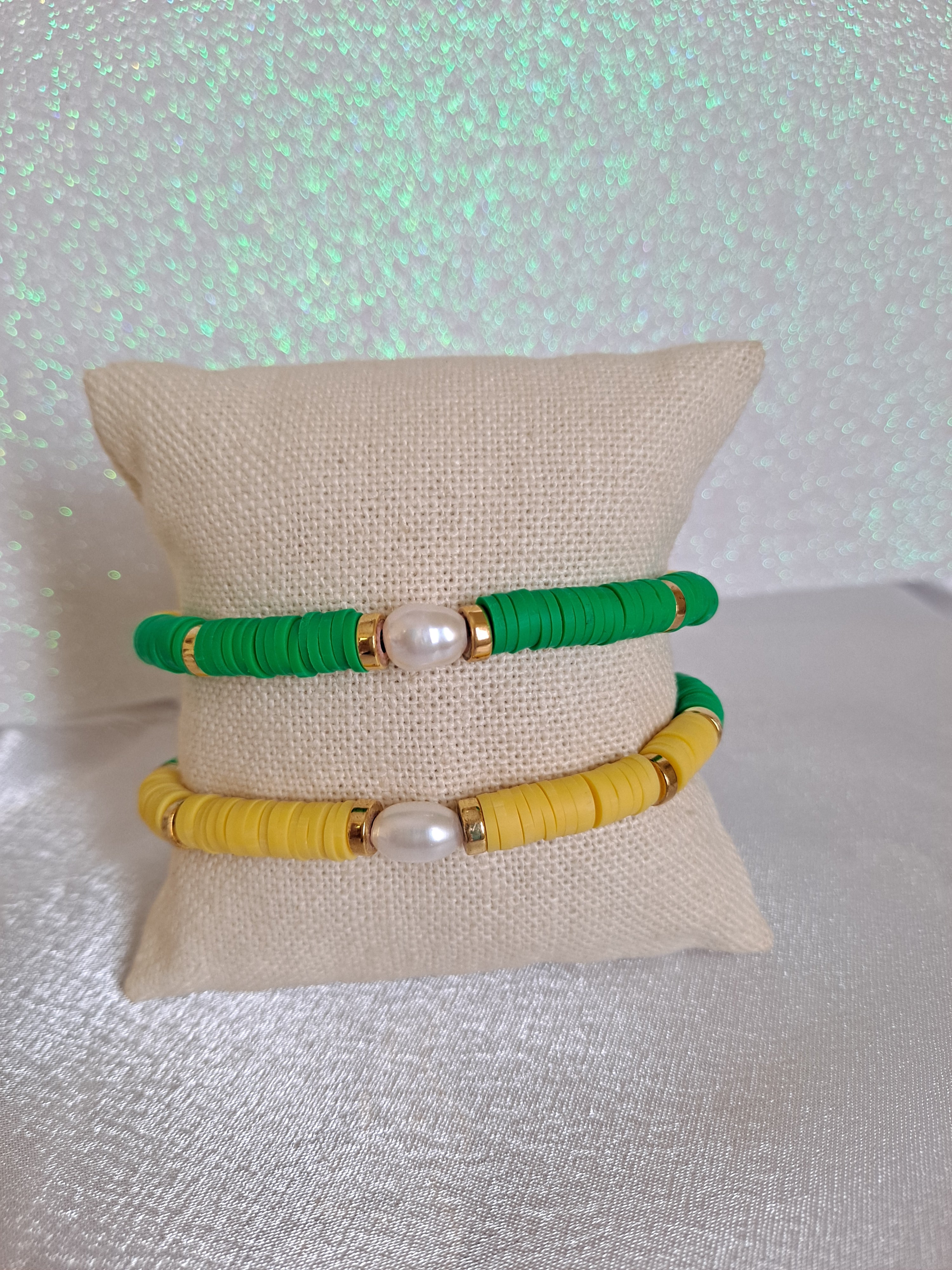 Green & Yellow Bracelets creationsbynuria