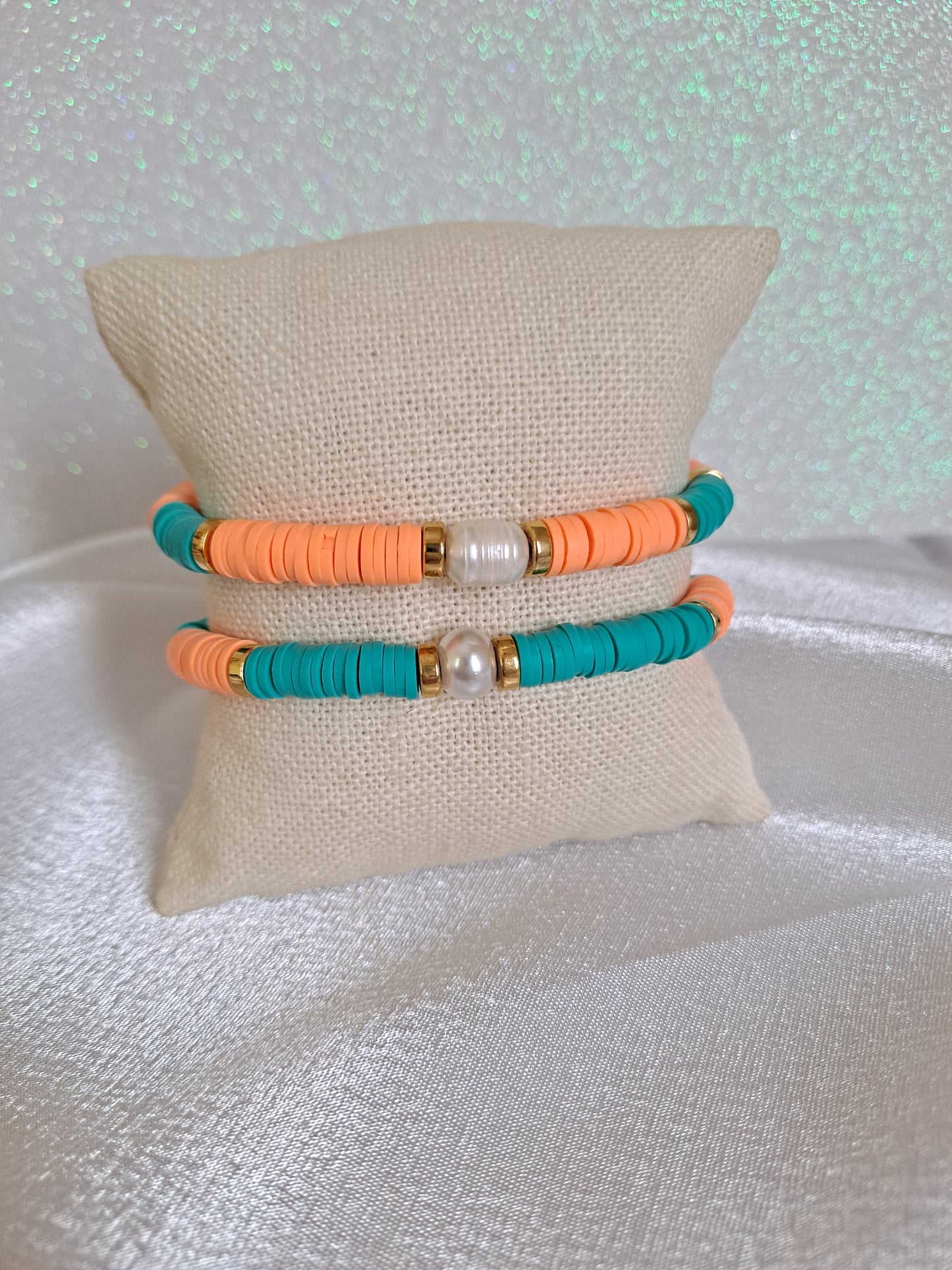 Turquesa y Coral Bracelet